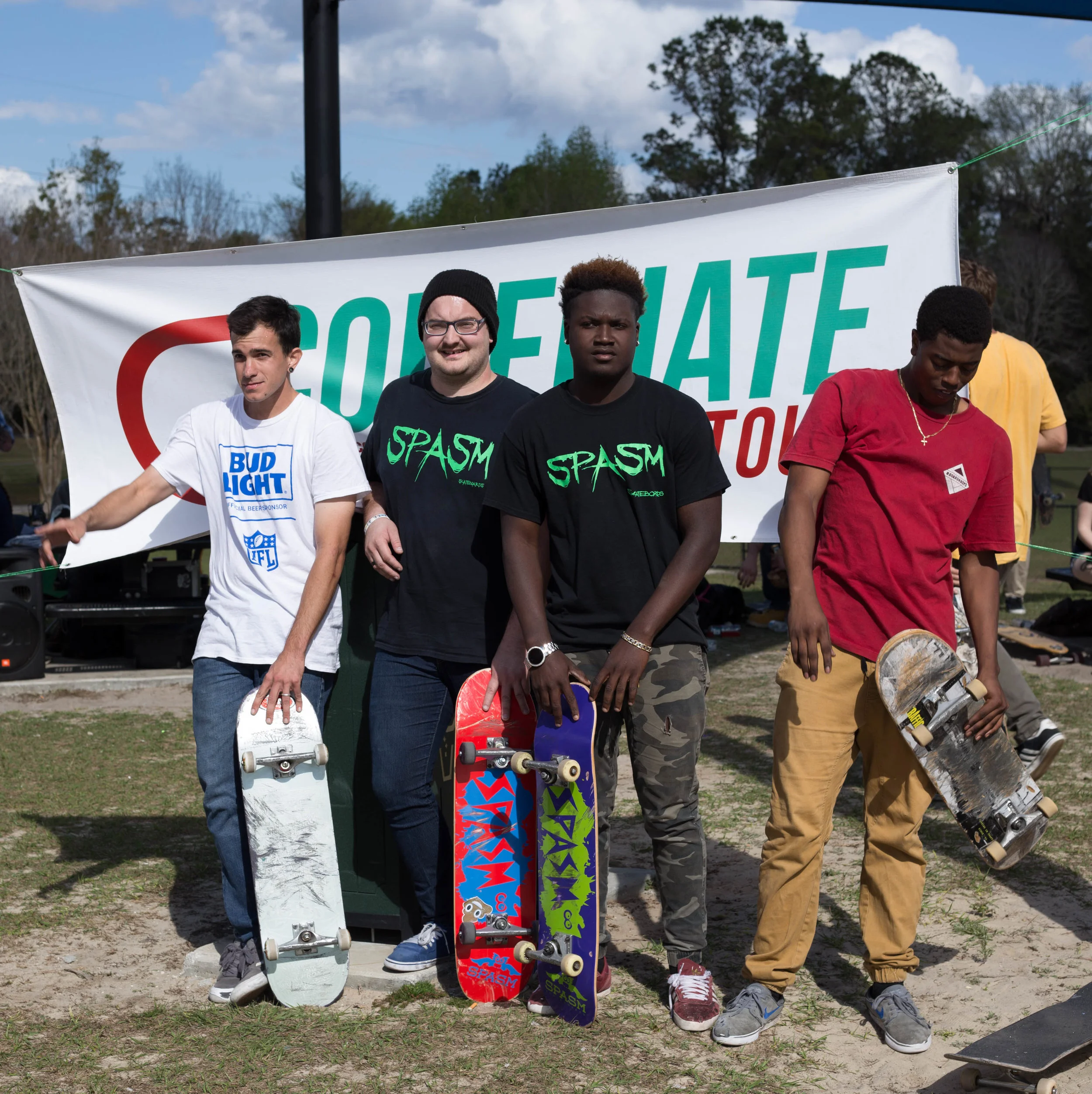 Heat Four. Non-student Division. Spasm Skateboards represent!
