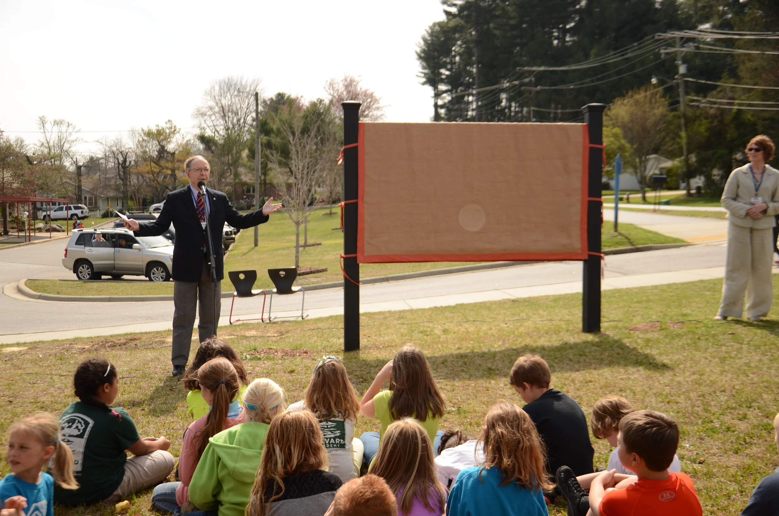 Unveiling of the Club’s new name, The Cindy Platt Boys & Girls Club of Transylvania County in 2014.