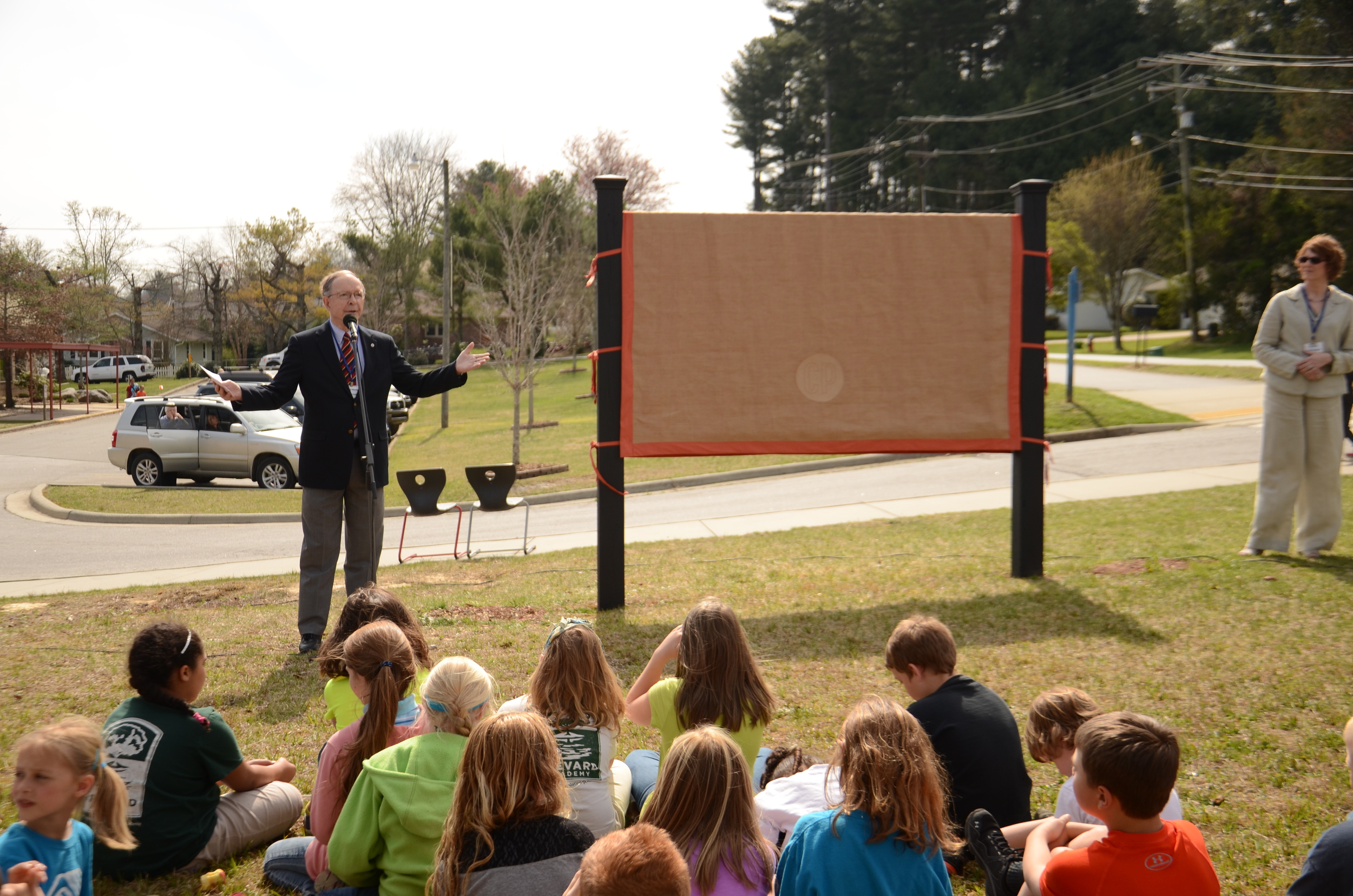 Unveiling of the Club’s new name, The Cindy Platt Boys & Girls Club of Transylvania County in 2014.