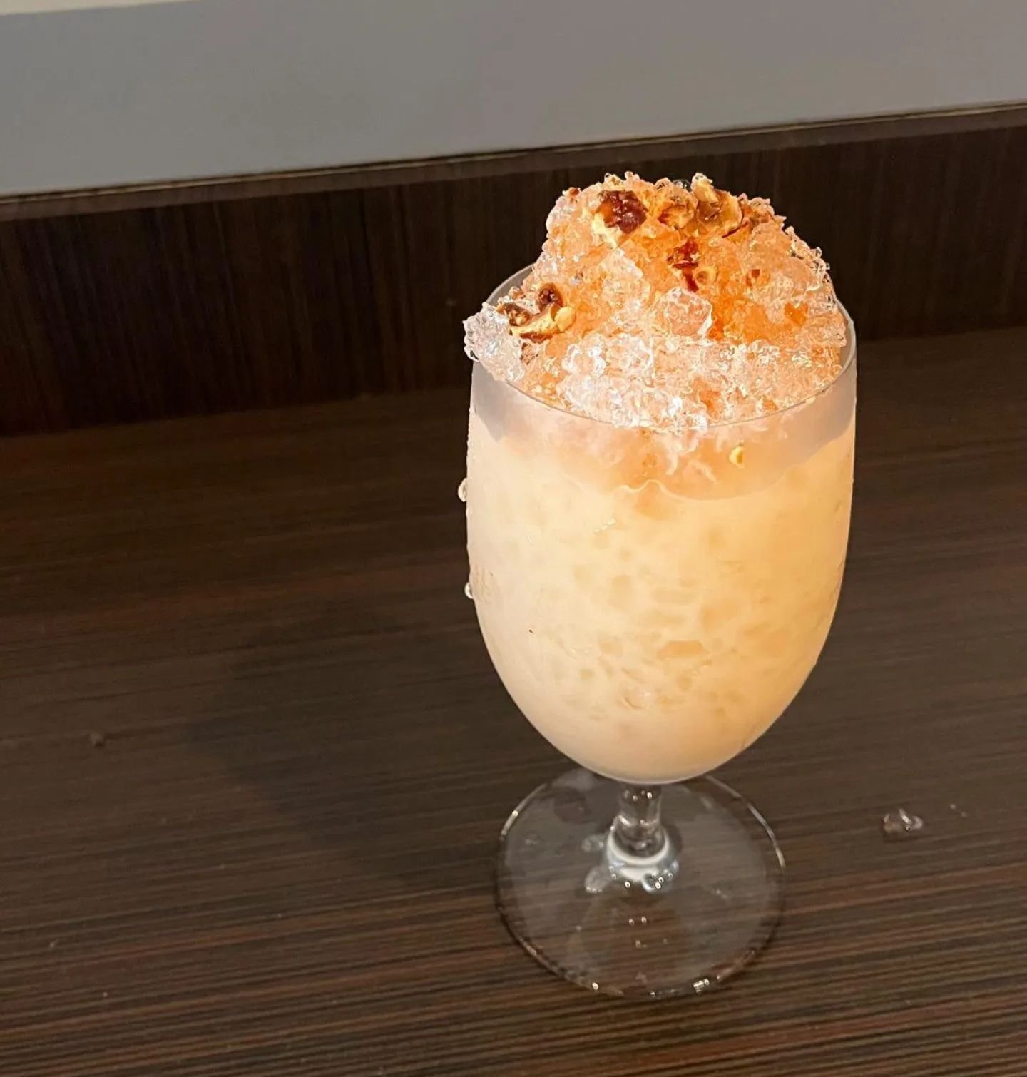 This weather calls for crushed ice 🥵. Coming later this week: &lsquo;What&rsquo;s a Filbert?&rsquo; 
Mezcal, Amaro Nonino, lime, salted hazelnut orgeat, rhubarb, cr&egrave;me de cacao
#cocktails #summervibes #toohot #yeswehavemojitos