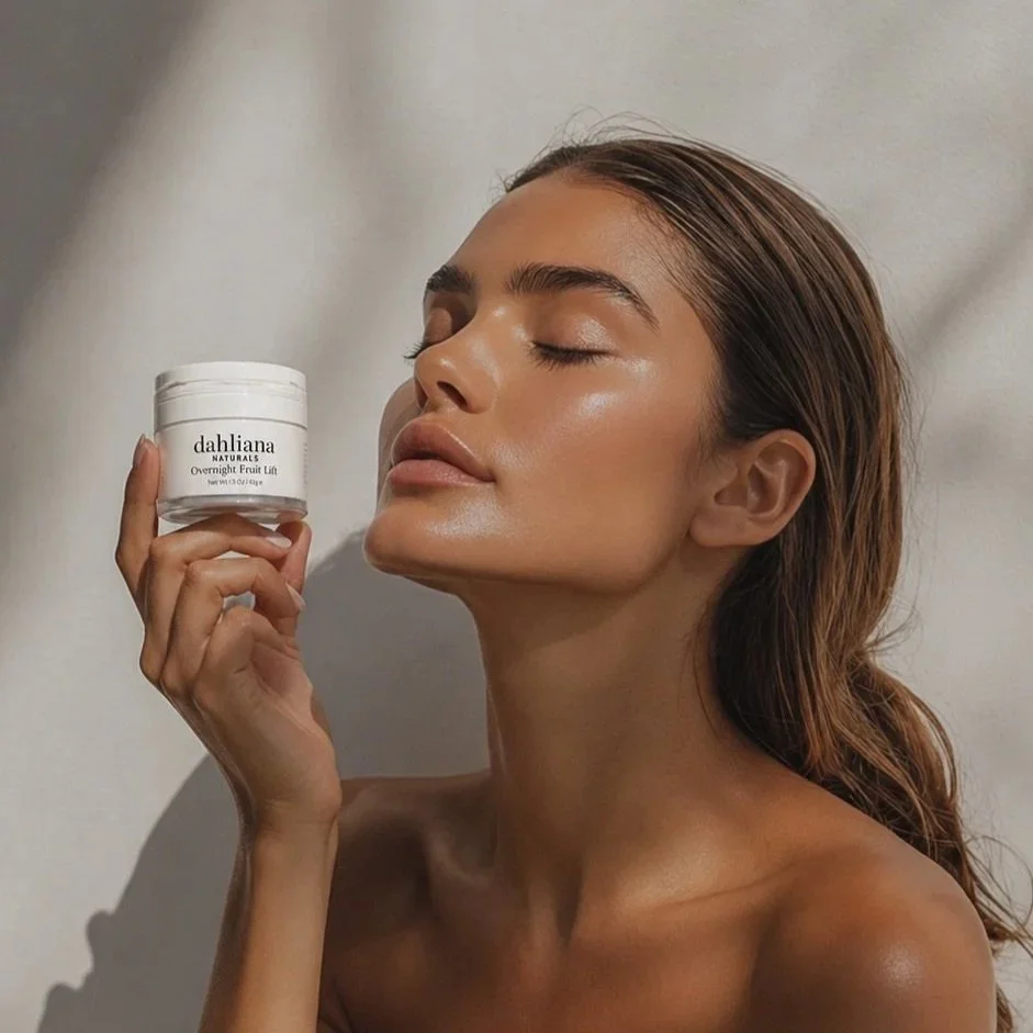 Women+White+dress+beautiful+skin+holding+Overnight+Fruit+Lift+Dahliana+.jpg