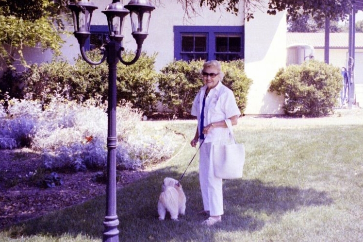 My mom, Phyllis Lockwood, with her beloved "Candy"