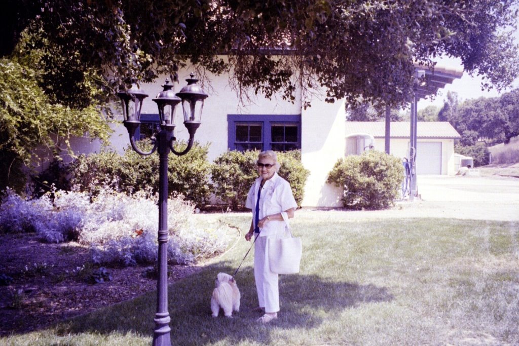 My beautiful Mom, Phyllis, with her beloved Candy