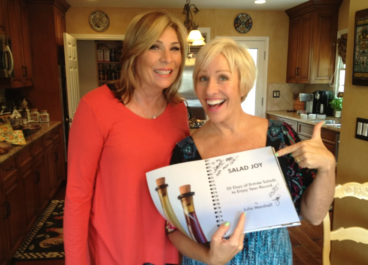Salad Joy author Julia Marshall with Peggy Hall