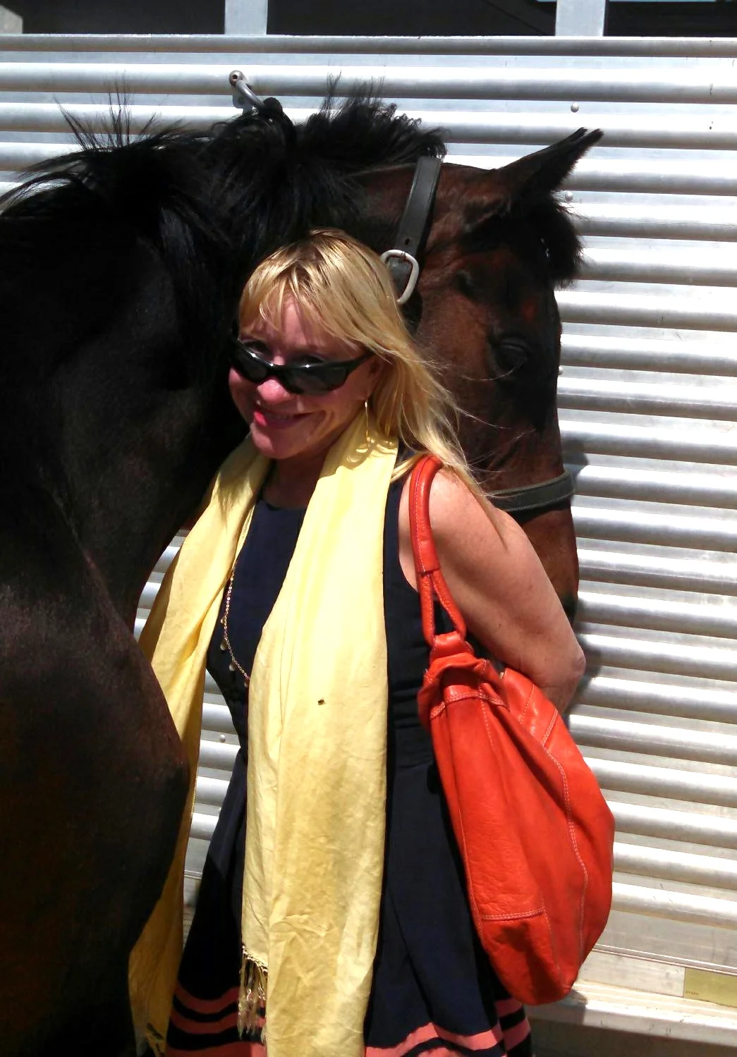 With my horse-loving friend Nancy