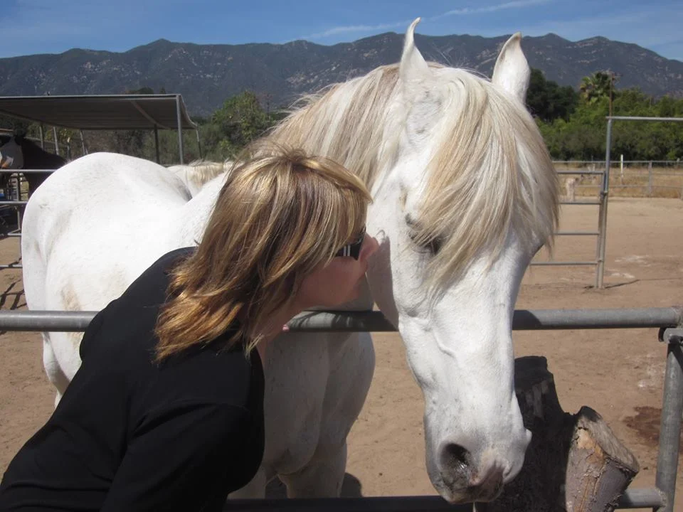 JULIA WITH AMIGO, A CCHR HORSE THAT WAS RESCUED AND GIVEN A NEW CHANCE AT A HAPPY LIFE