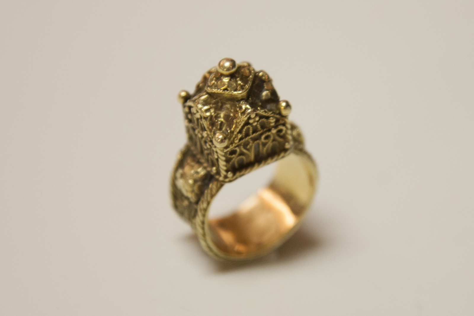 17th Century Venetian Judaic Ceremonial Wedding Ring Ring