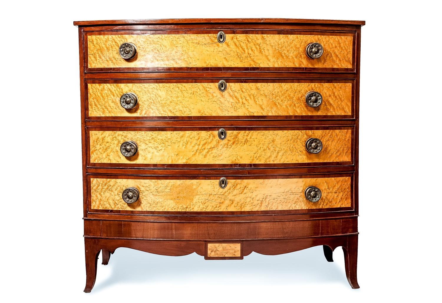 Federal 1810 New Hampshire bowfront cabinet