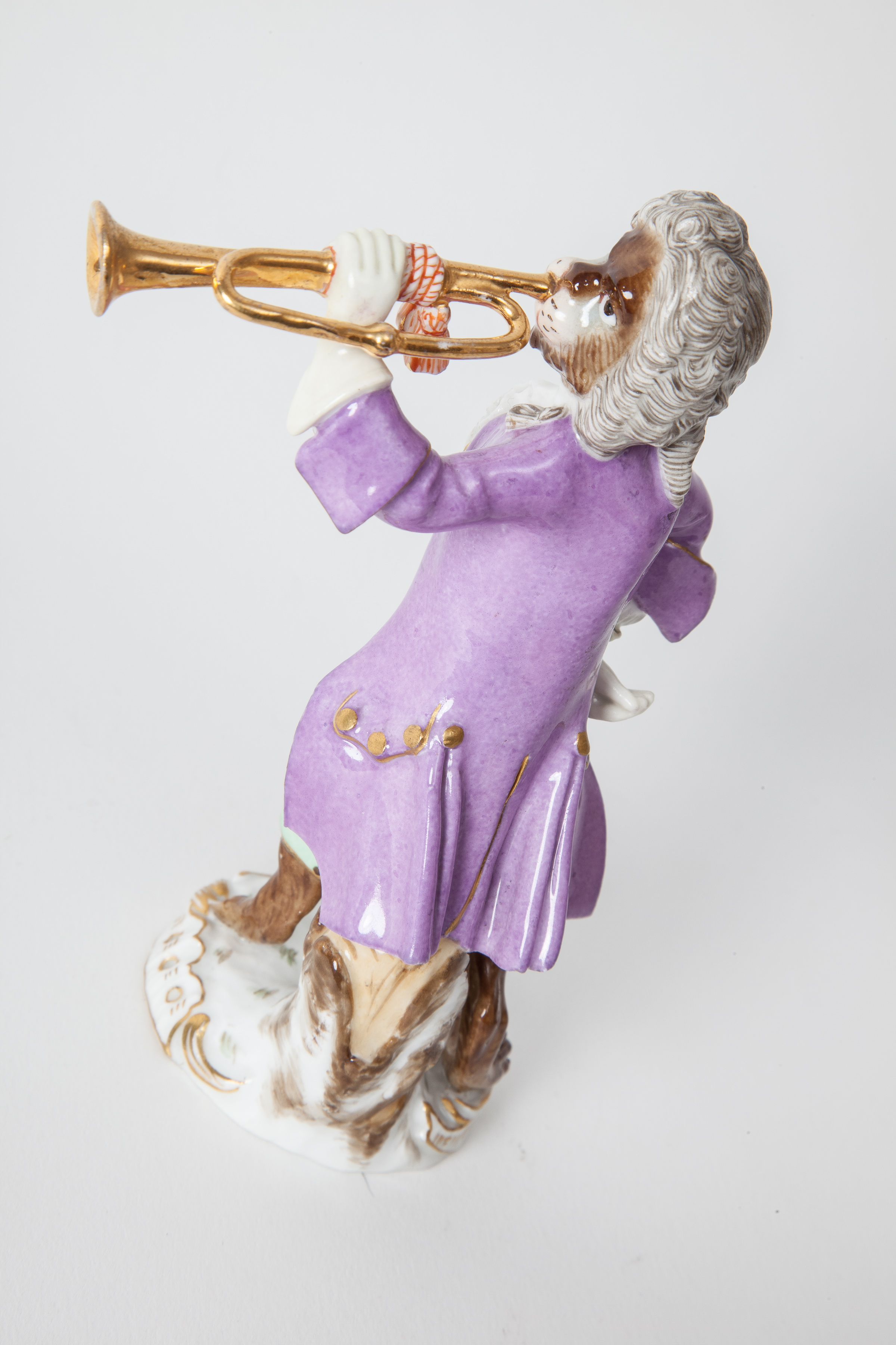 Antique Meissen Monkey Band figure