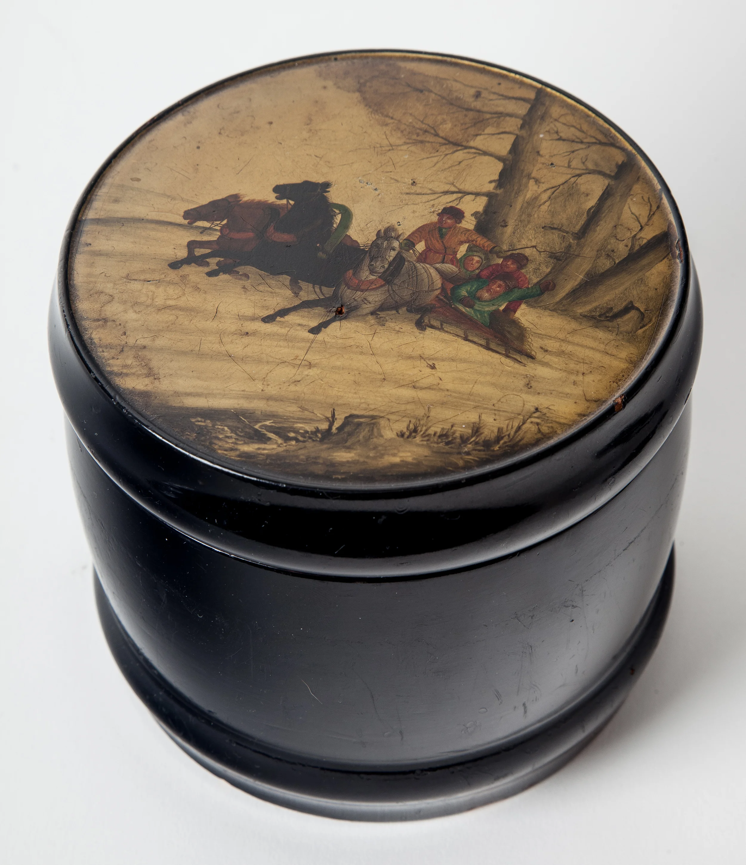 19th Century Imperial Russian Vishniakov Lacquer Box