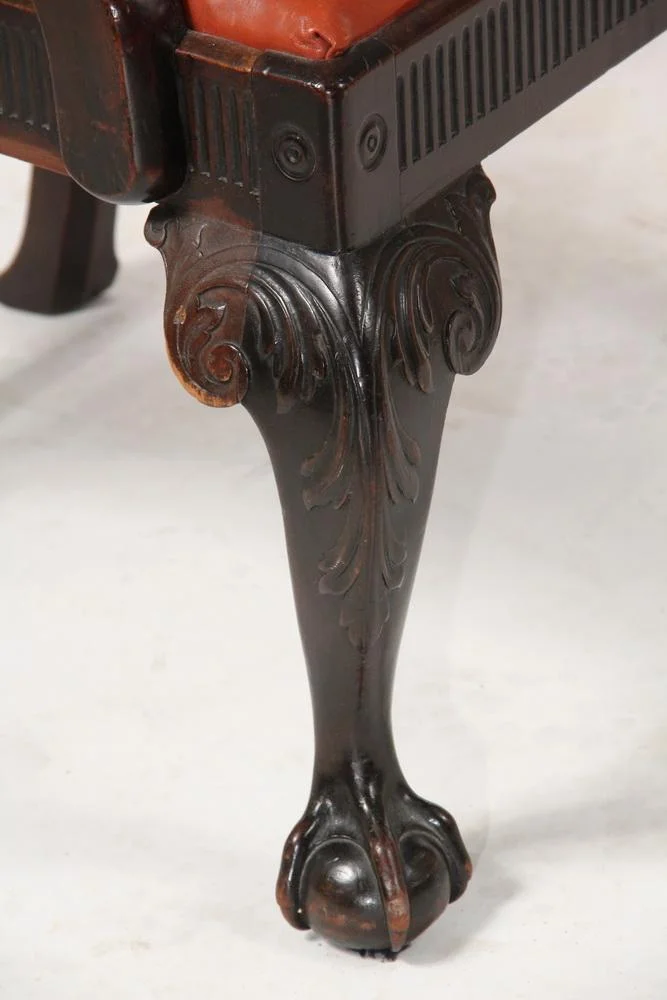 closeup of 18th Century Chippendale chair