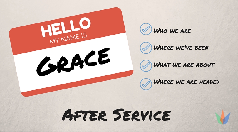 Sunday July 3 - find out more about Grace after service in the courtyard! 