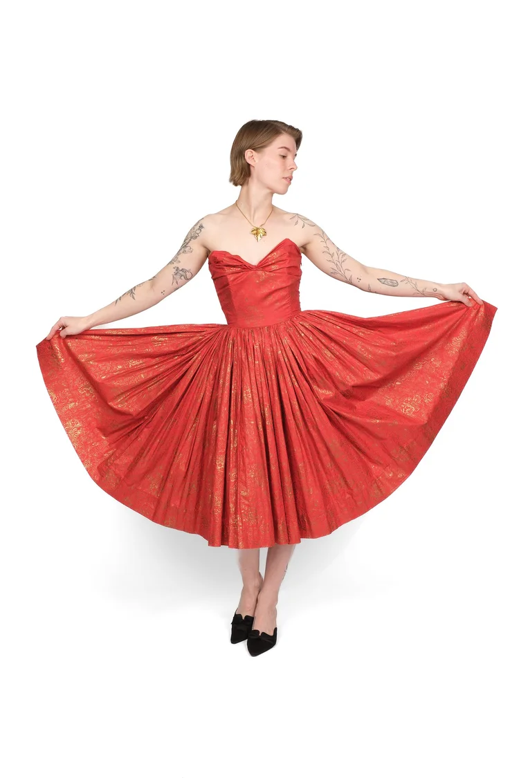 white christmas dresses Burgundy Micro Cord Cotton Midi Cocktail Dress| Italian Dresses Medium / Red
