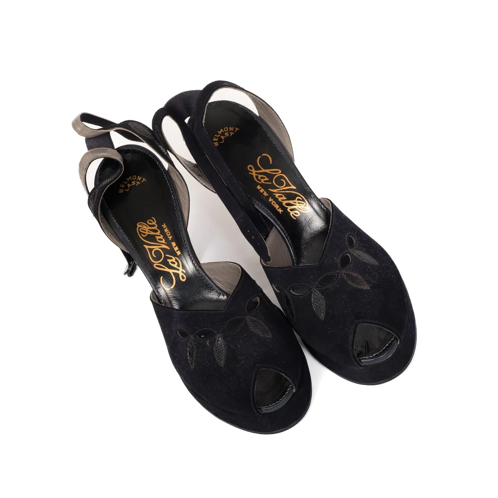 Escarpins Compensés TOP SHOP ARTIE - Bout Ouvert (Peep Toe) - Noir Taille UK 8 (41) - Neuf Avec Boîte