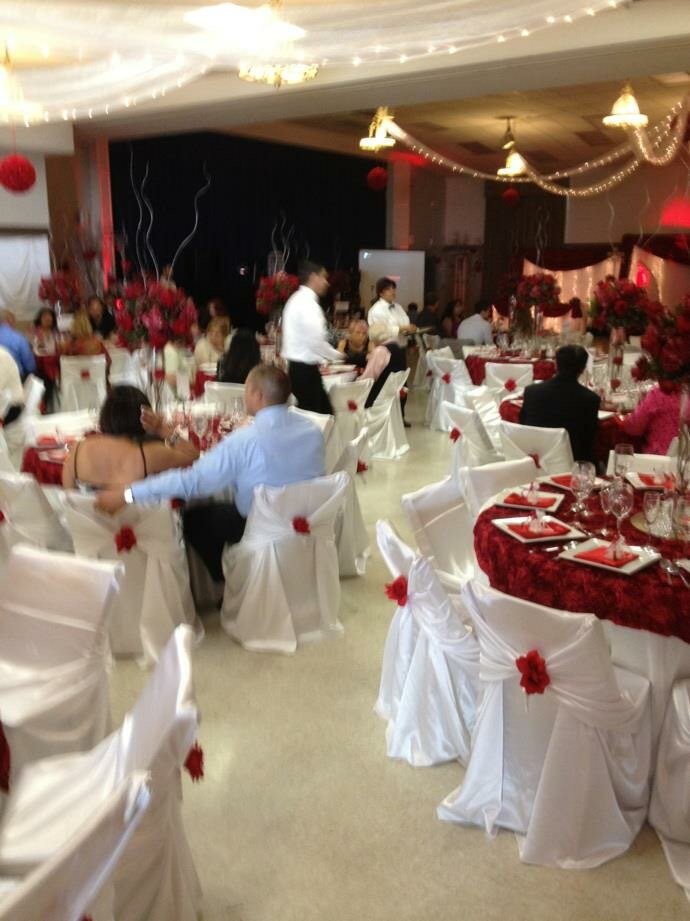 Wedding party at rental hall