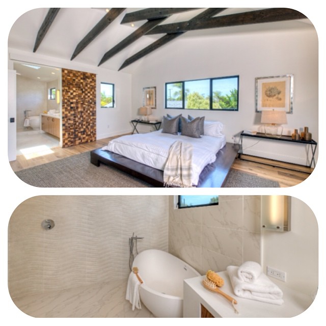 #Remodeled #houses, Venice, CA. Master bedroom leading to beautiful modern master bath. Financing by #CrosswindFinancial