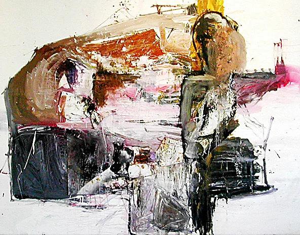 1a- 66x84 in; oil, latex, mixed media on canvas; 2005 - Private Collection