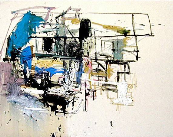 2a- 48x60 in; oil, pastel on canvas; 2005 - CAA Century City