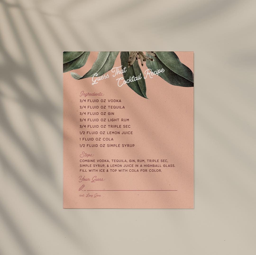 Details of game cards #designed to celebrate a beautiful couple for their Bridal Shower.
.
.
.
.
#bridalshower #graphicdesign #graphicdesigner #games #floral #gold #aesthetic #cocktails