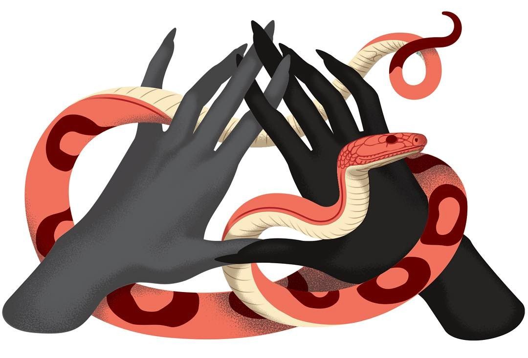 Cute sneks for life #illustration #drawing #cute #snake #snake🐍 #colors #hands