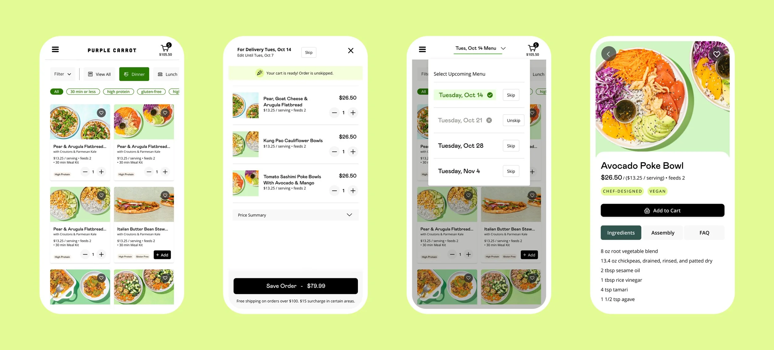  Based on customer feedback across 2024–2025, we transitioned to a “shop before subscription” model. Empowering users to build a cart before sign up increased average first order value and customization.  
