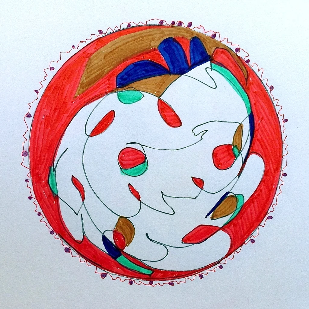 Abstract Red Mandala