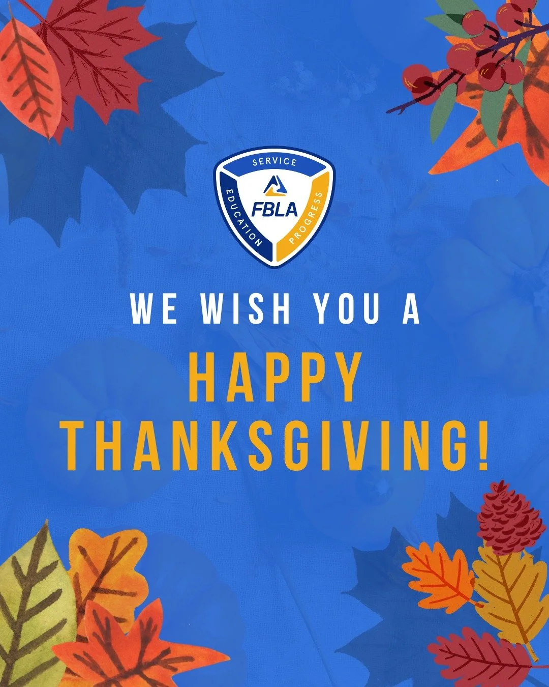 Happy Thanksgiving, CA FBLA Collegiate! Grateful for our members, advisors, and chapters across the state! 🦃🍂
#CAFBLACollegiate #FBLAPBL #FBLACollegiate #CollegiateLeadership #StudentLeaders #ProfessionalDevelopment #Leadership #Thanksgiving