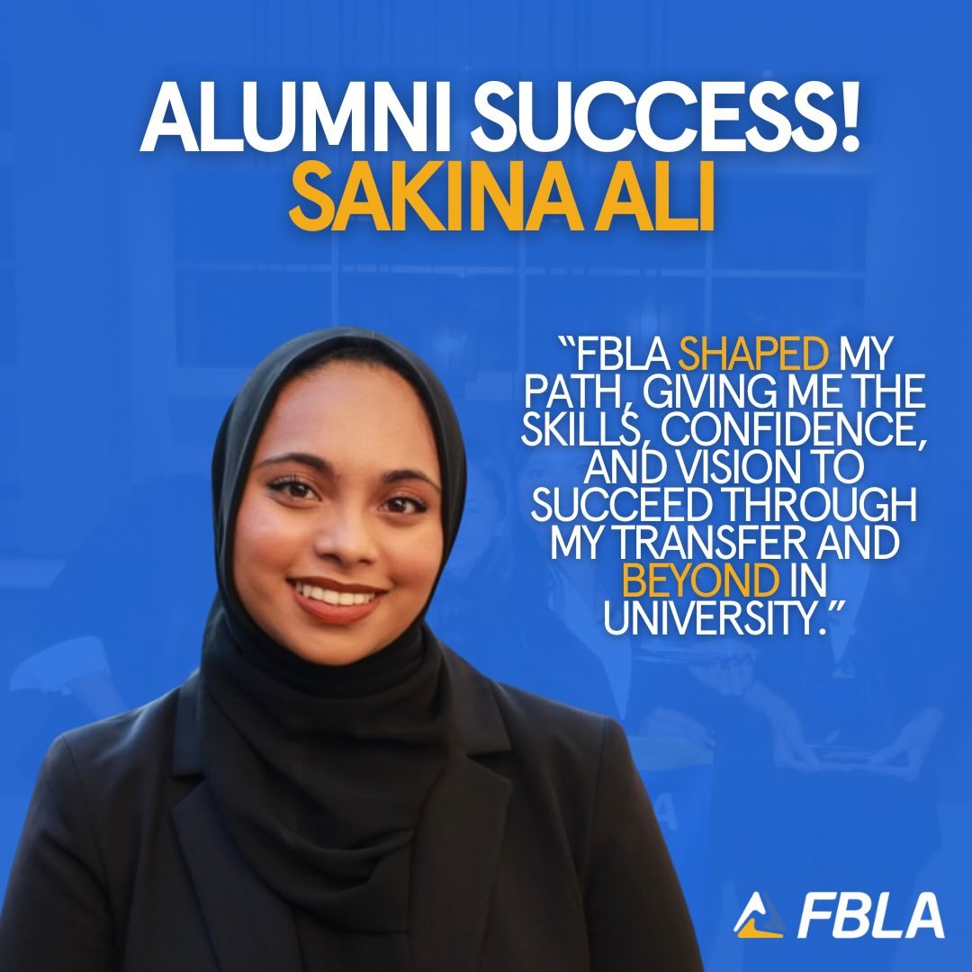 Trailblazer Tuesday Alumni Spotlight!! 🌟
Sakina Ali, former Director of Marketing and proud FBLA alumna who has transferred to UC Berkeley Haas! Sakina&rsquo;s journey shows how leadership, initiative, and passion in FBLA can open doors to top progr