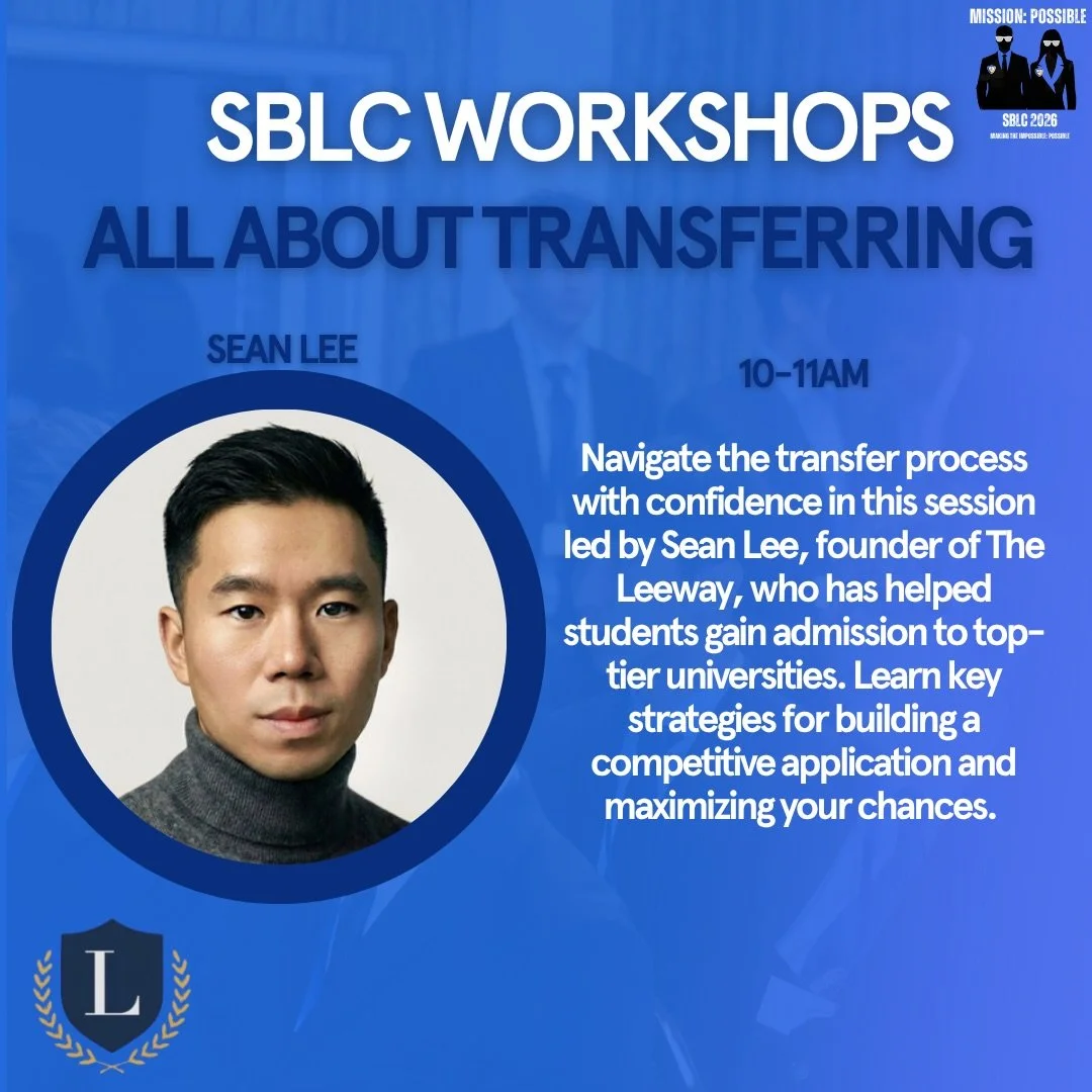 SBLC 2026 Workshops 👀 This Saturday we&rsquo;ll be featuring workshops from professionals from all over the business field. You won&rsquo;t want to miss it. 

Remember: you must attend one workshop and social at conference if you are competing.