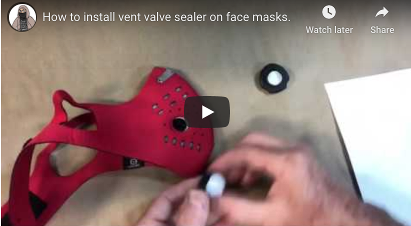 How to seal vent valves on a mask.