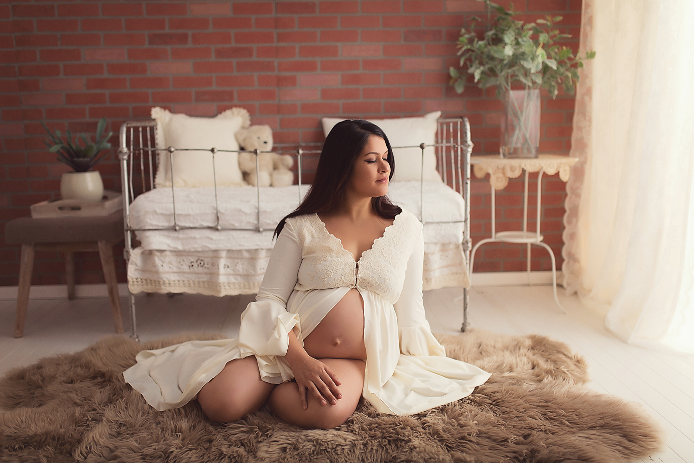 Vintage Nursery set with real antique crib! Perfect for maternity, babies and mommy and me!