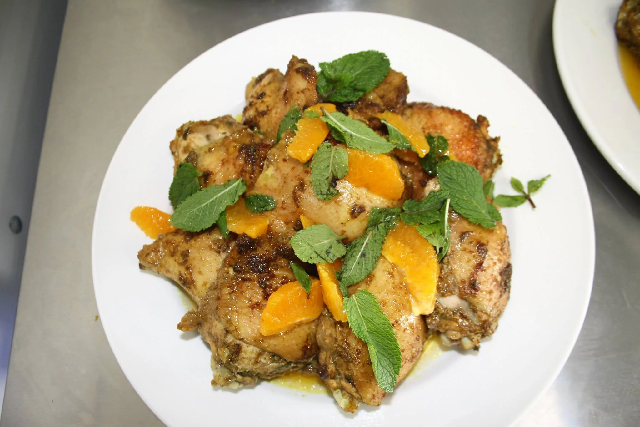 Moroccan Chicken with orange and mint salsa