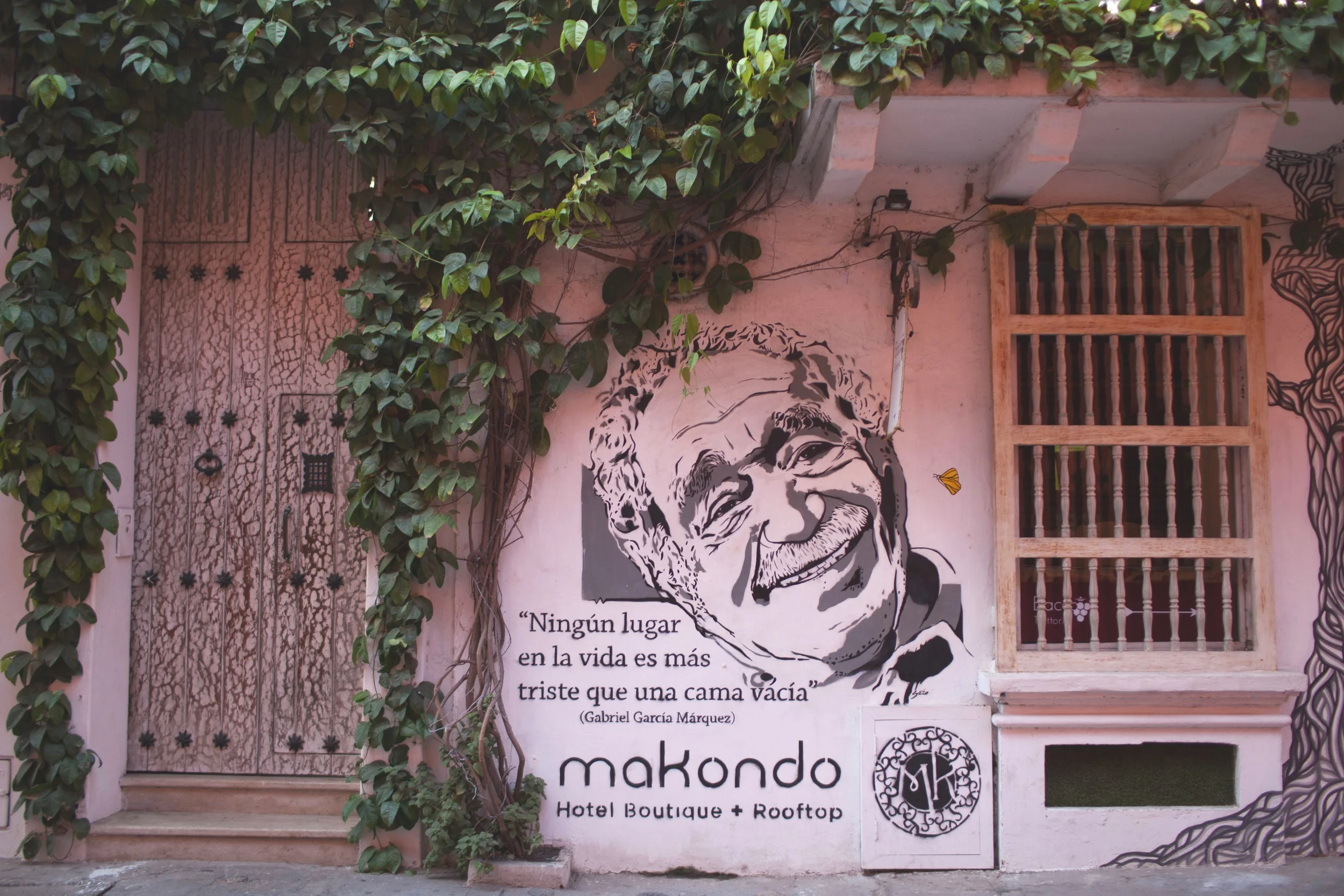 Painting of Gabriel Garcia Marquez in Cartagena