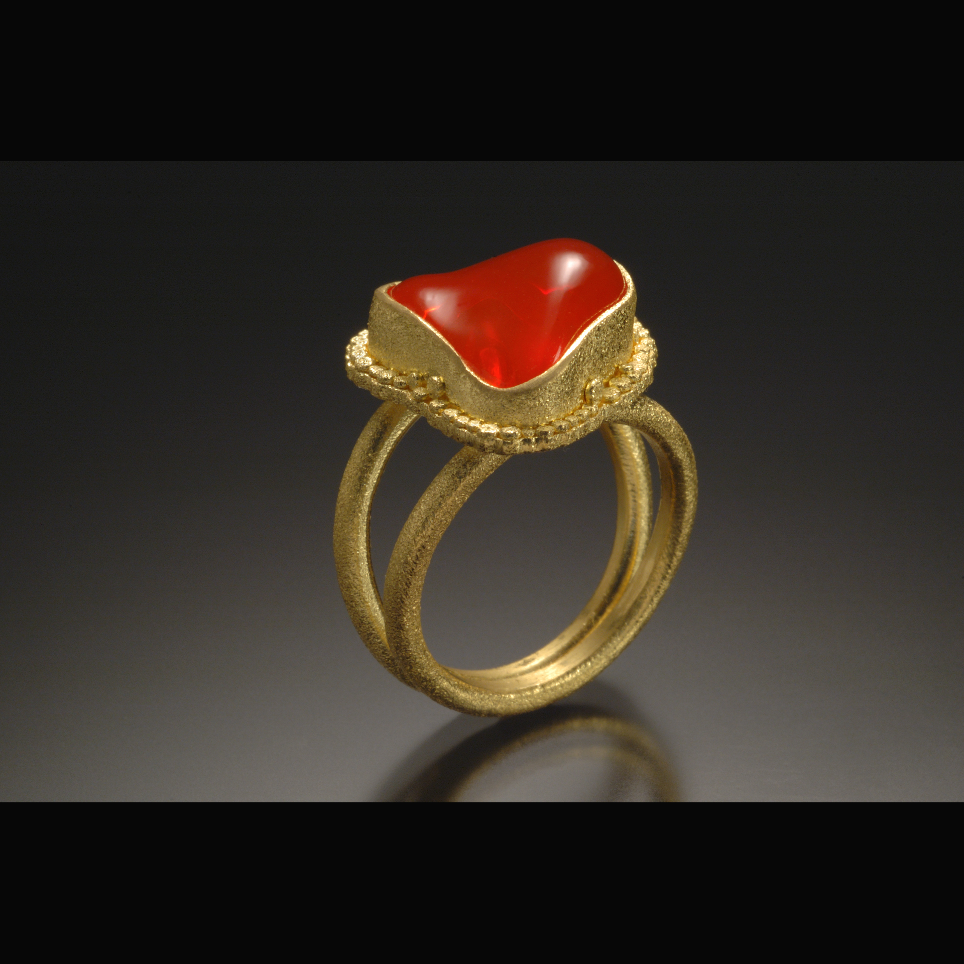 22K Fire Opal Ring