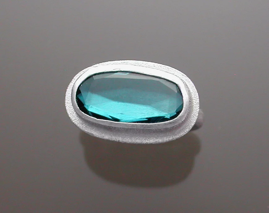 Sterling Ring with Blue Topaz