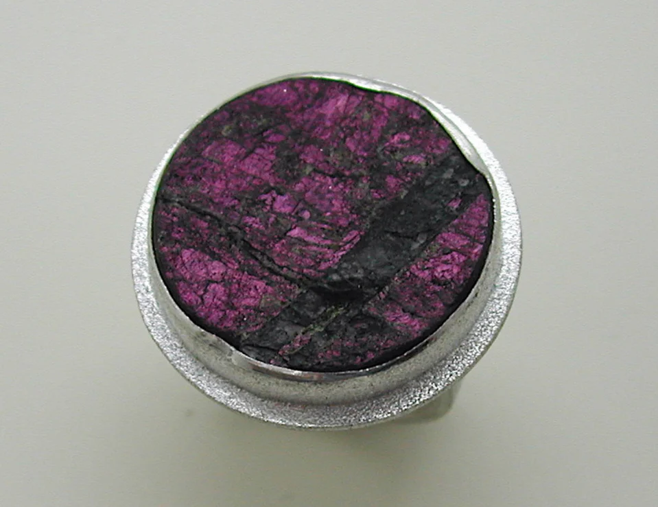 Sterling Ring with Purpurite