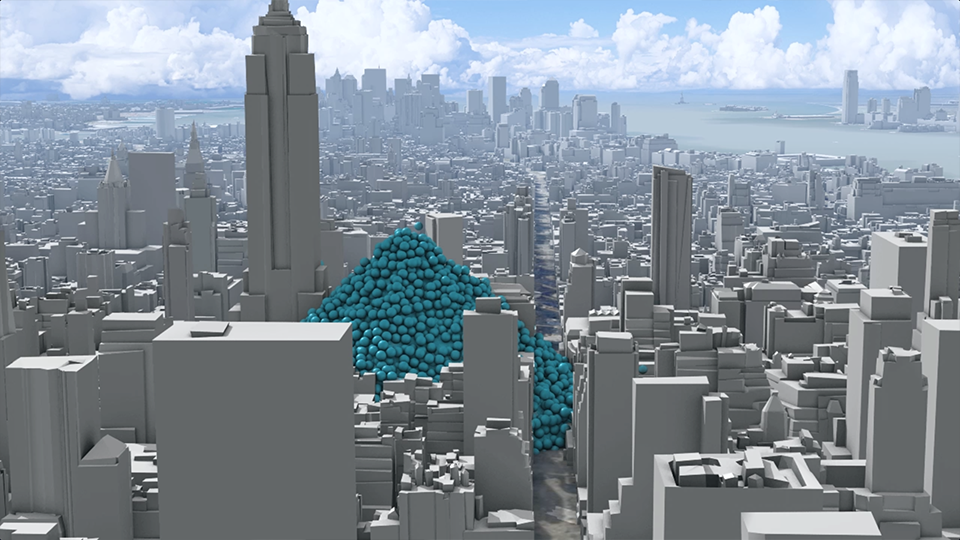  A single hour's emissions from New York City: 6,204 one-metric-ton spheres 