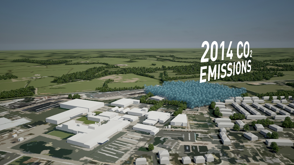  2014 (forecast) annual Scope 1&amp;2 emissions: 90% reduction, Interface factory, Scherpenzeel, Netherlands 
