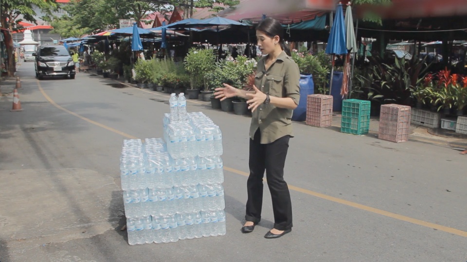  Image from film: Actual volume of water used in Thailand to generate one dollar of GDP 