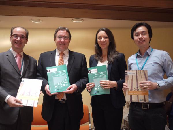 Janet Salem with colleagues, including UNEP Executive Director Achim Steiner