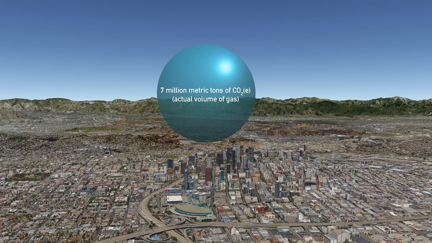  Approximate volume of methane emitted from Aliso Canyon leak (shown as carbon dioxide equivalent) between 23/10/2015 and 08/01/2016. 