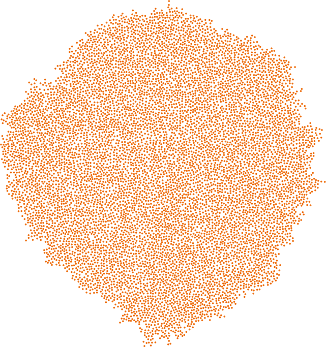 Kings College London estimate that air pollution killed 9,416 Londoners in 2010. We have visualised this as spots representing an individual life lost.