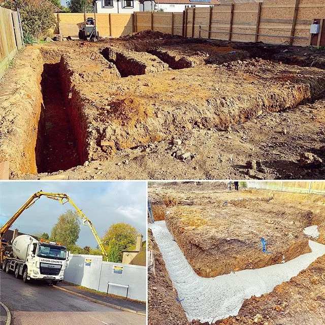 The foundations are complete on our new build project #buildersofig #newbuild #construction #site #buildingsite #concrete #foundations #excavation #concretepouring