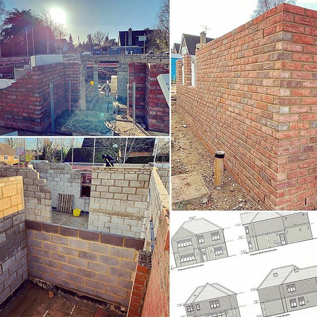 Despite the recent weather set backs, our new build is really starting to take shape 🏠 👌 #buildersofig #builder #newhome #residential #house #brickwork #scaffolding #architectplans #construction #dwelling #home #underconstruction