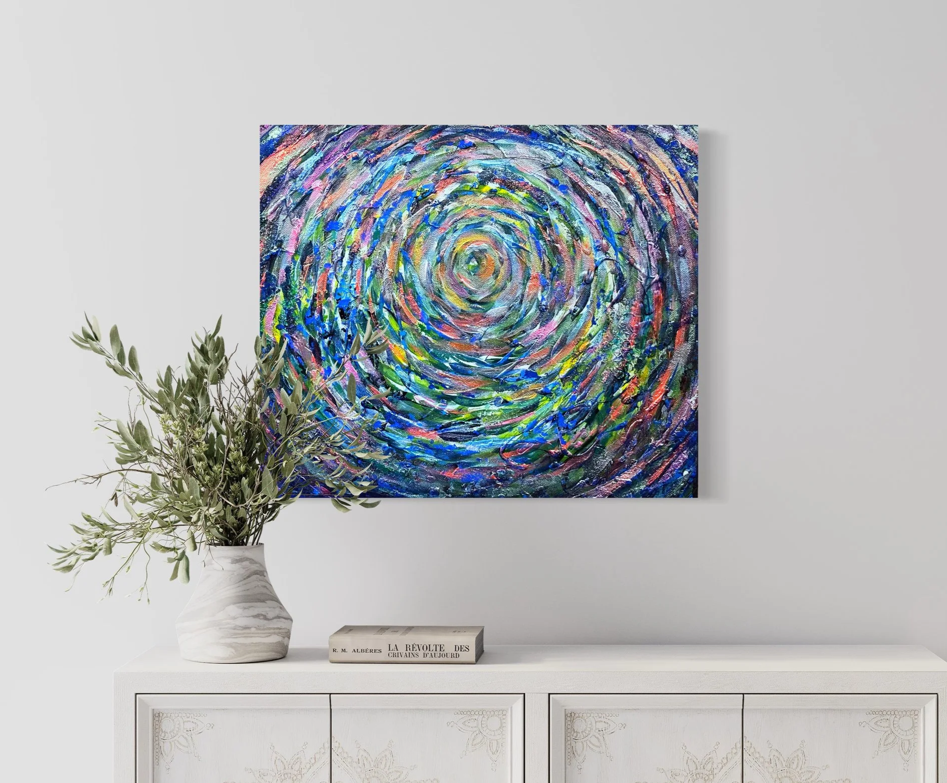 Shoal, Mixed Media on Canvas, 50x60cm, 2023