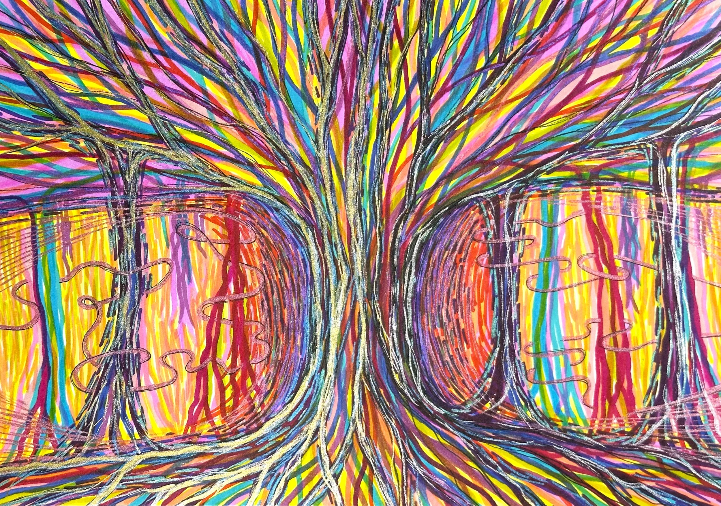 Life Force, Ink on Paper, 15x20cm, 2024 - Sold as part of Incognito Art Show