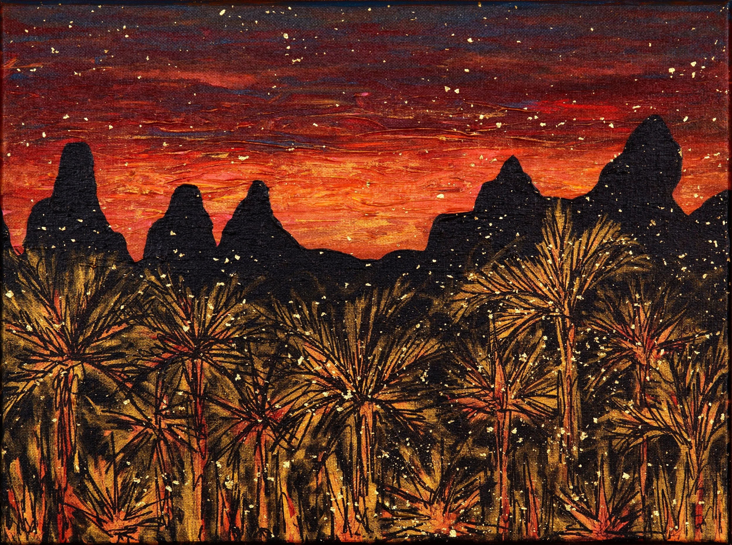 Night Watch, Mixed Media on Canvas, 20x30cm, 2021