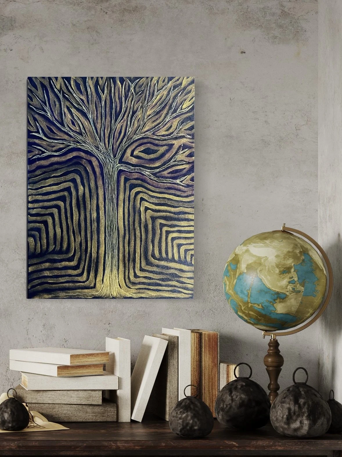 Labyrinth, Acrylic on Canvas, 30x20cm, 2024 - Sold