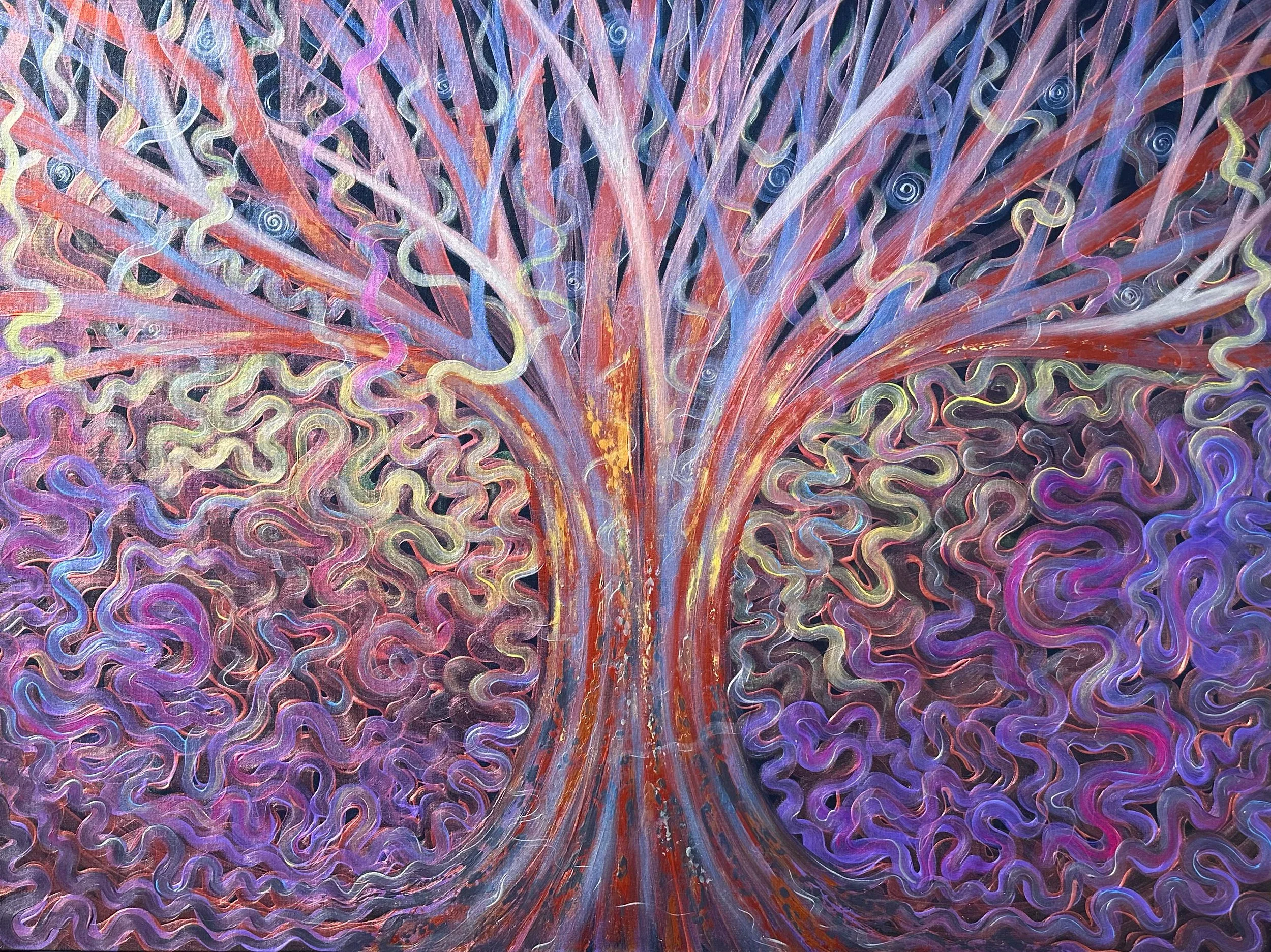 The Alchemist's Tree, Acrylic on Canvas, 102x76cm, 2024 - Sold