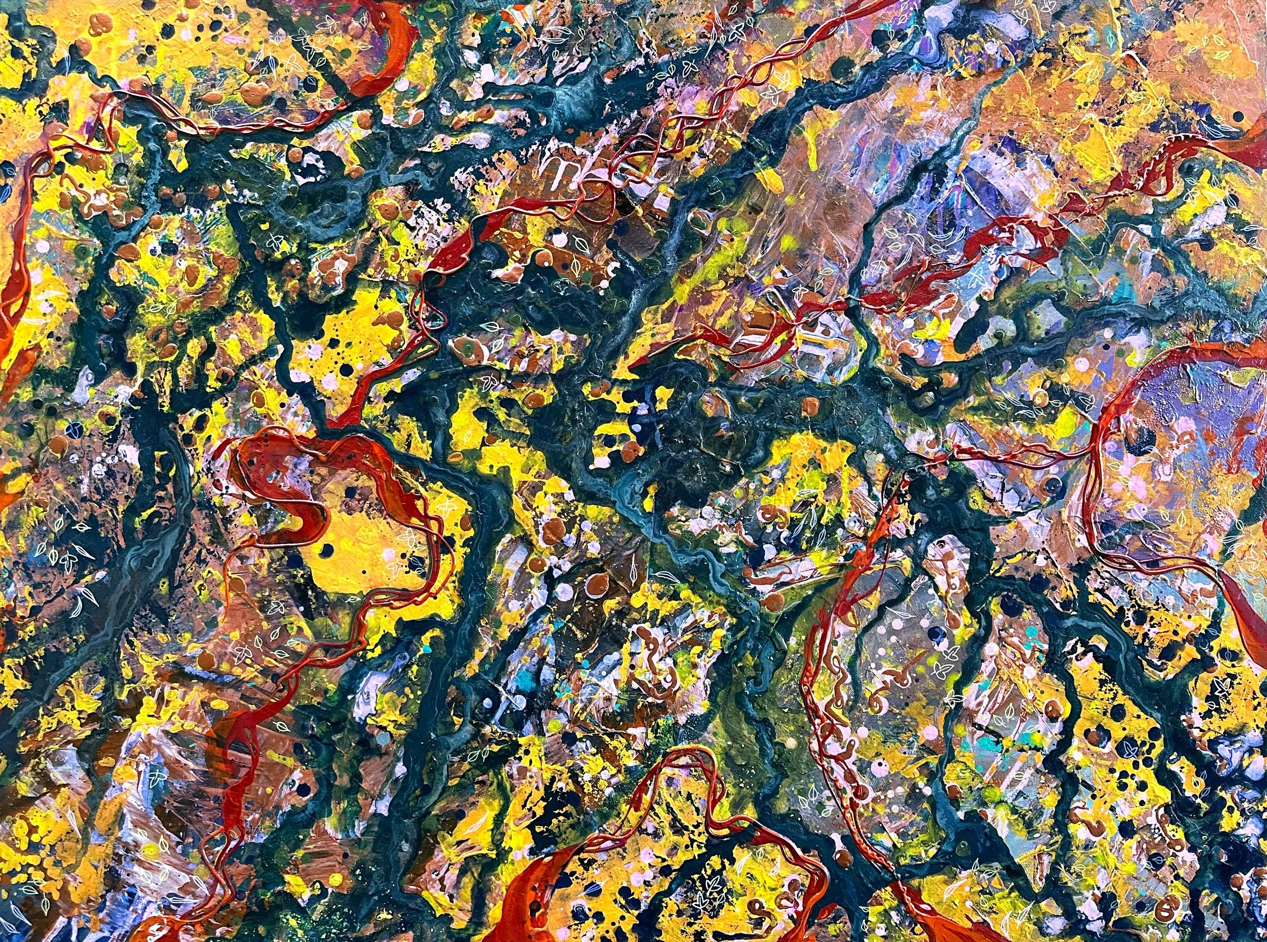 Veins of the Earth, Mixed Media on Canvas, 101x76cm, 2024 - Sold